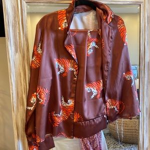 Nasty Gal Silky PJ set
